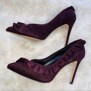 Bcbgeneration heels size 12 plum purple ruffles